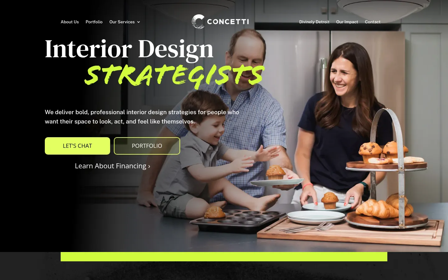 Concetti website on desktop