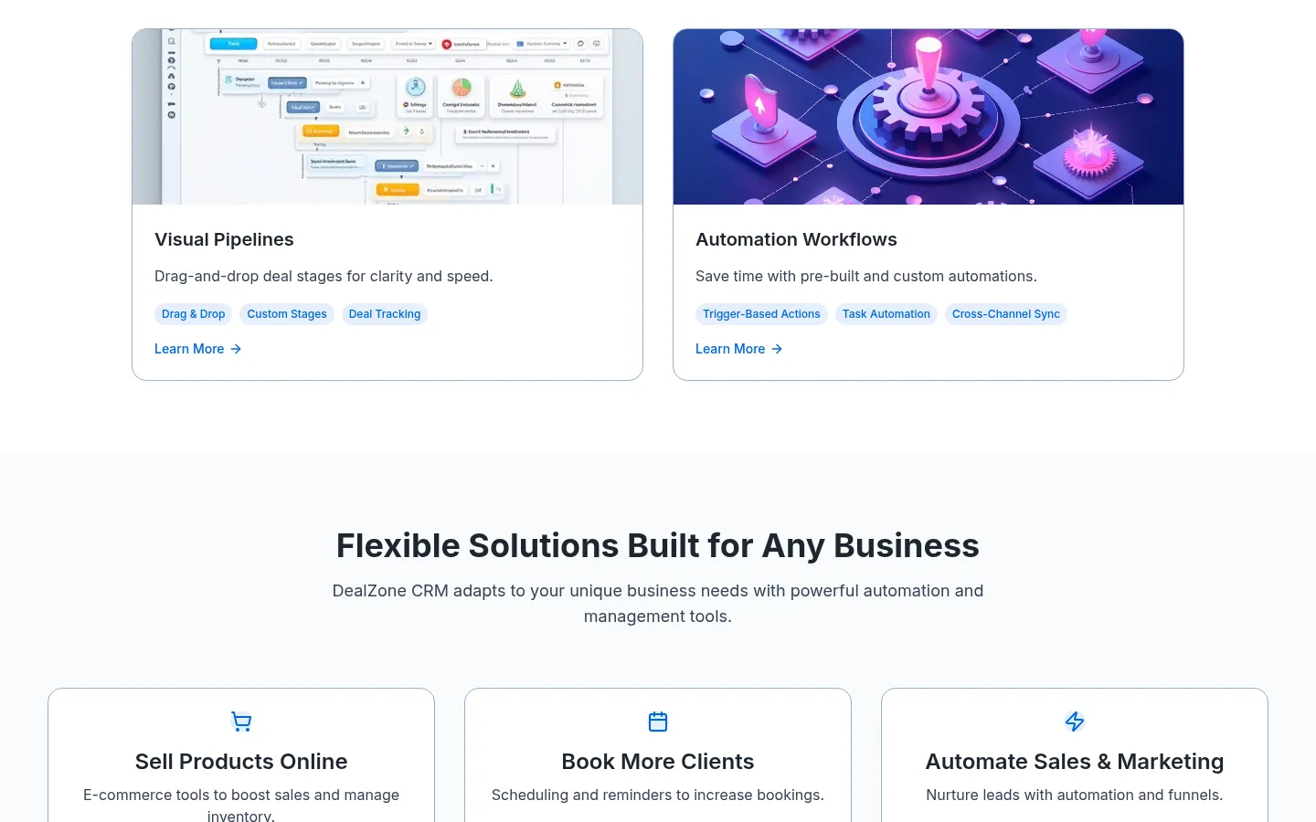 DealZone CRM desktop screen 3