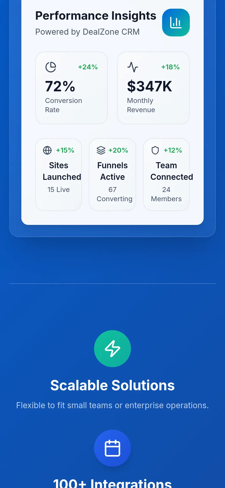 DealZone CRM mobile screen 2