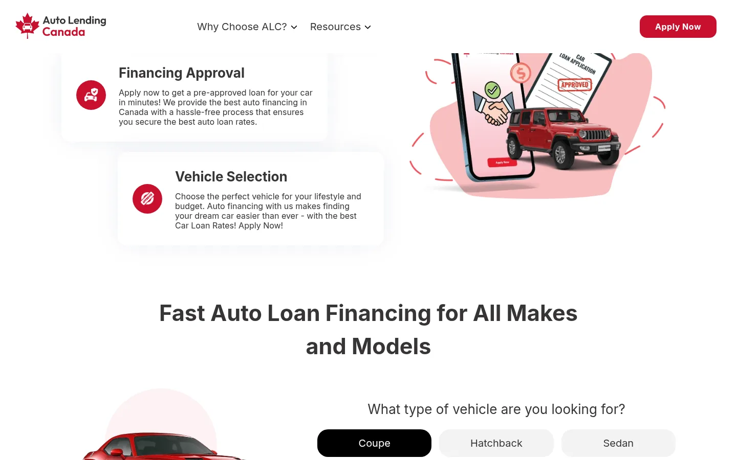 Auto Lending Canada desktop screen 2