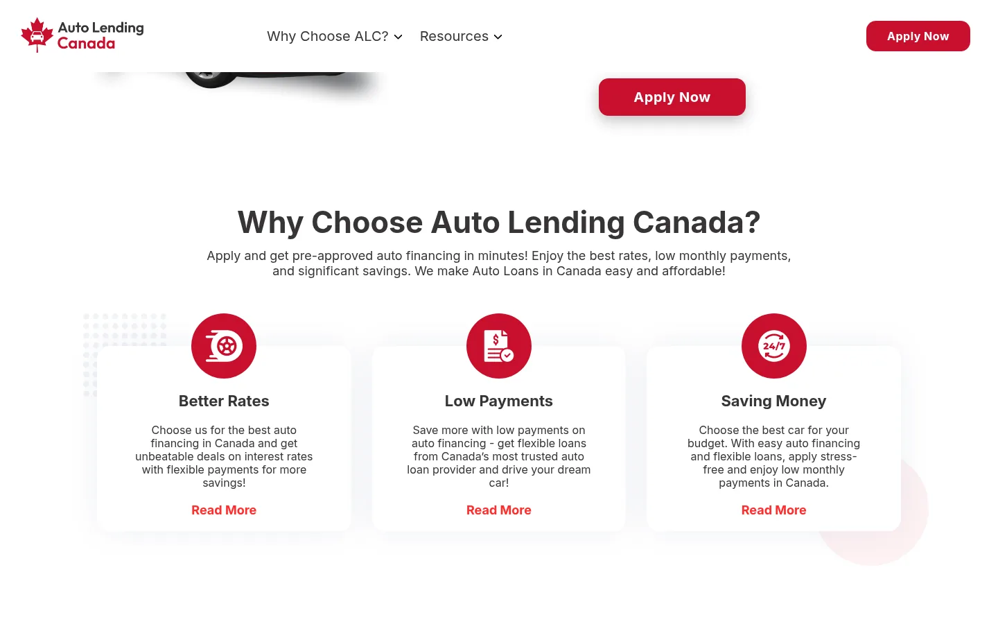 Auto Lending Canada desktop screen 3